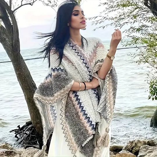 R&B | Winter Poncho Strickschal