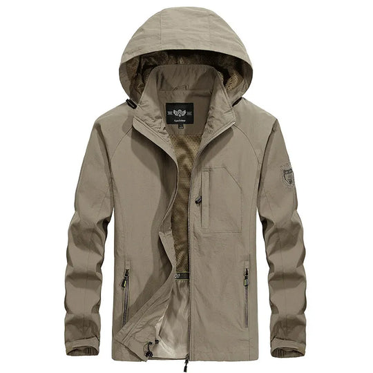 R&B | Wasserdichte Outdoor Herrenjacke mit Abnehmbarem Kapuzenverband
