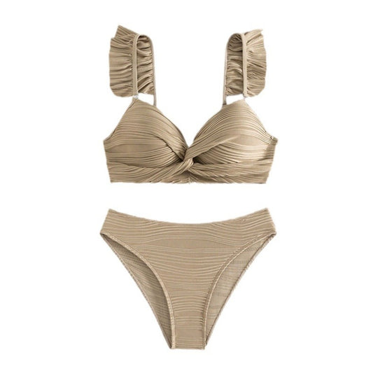 R&B | Einfarbiger Flash-Strand-Bikini