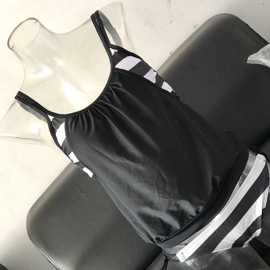 Damen Tankini mit verstellbaren Trägern und Übergroßem Schnitt R&B