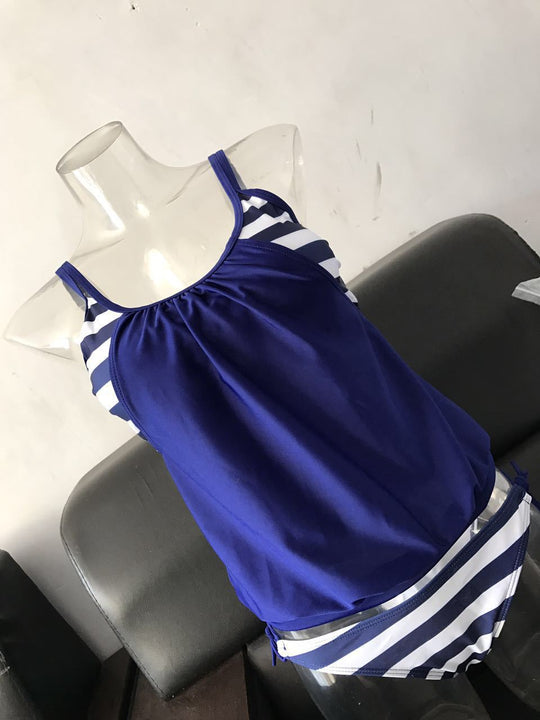 Damen Tankini mit verstellbaren Trägern und Übergroßem Schnitt R&B