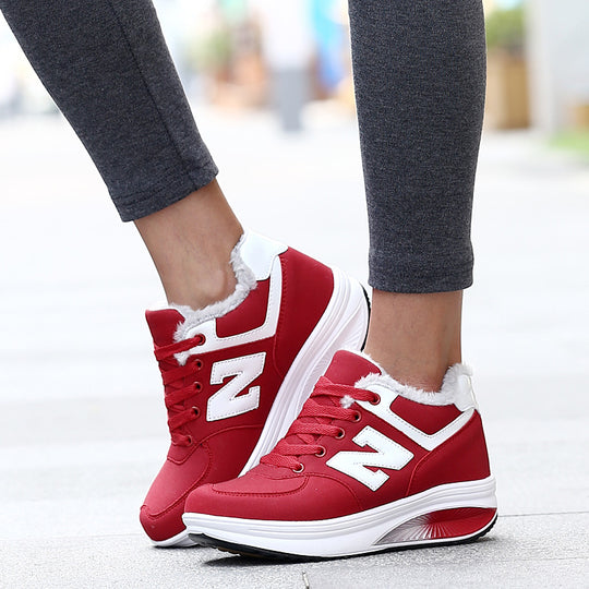 Damen nan Balance-Walking-Sneaker mit ergonomischer Wippsohle und entlastender Mittelsohle R&B