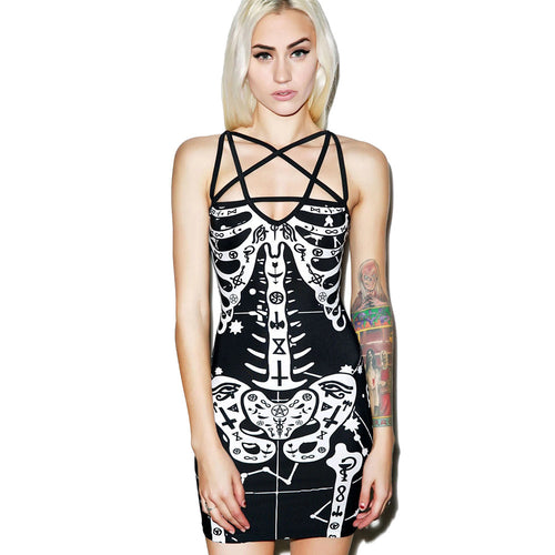 Damen figurbetontes Midi-Kleid mit grafischem Druck R&B