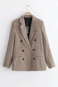 R&B | Karierter Blazer mit langen Ärmeln
