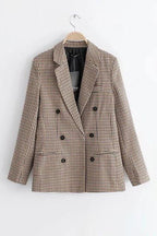 R&B | Karierter Blazer mit langen Ärmeln