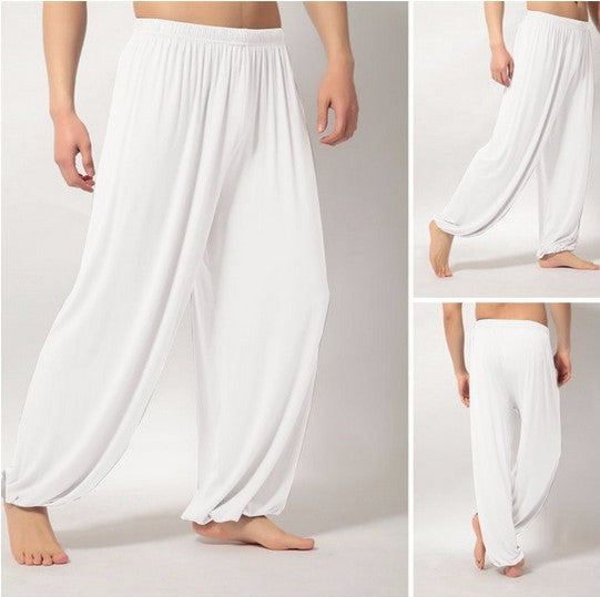 Herren nan weite Haremhose aus fließendem Viskosemix mit elastischem Komfortbund und Ballonbeinen R&B