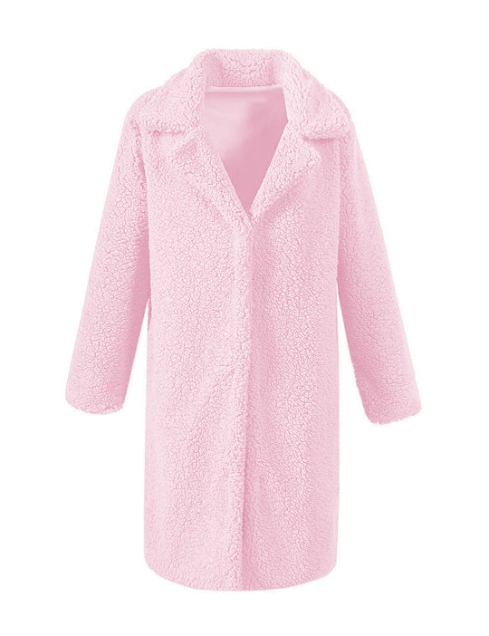 Damen Flauschiger Langmantel mit oversized Schnitt R&B