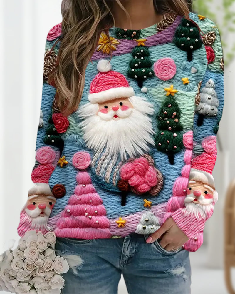 R&B | Weihnachtsbaum und Weihnachtsmann Drucken