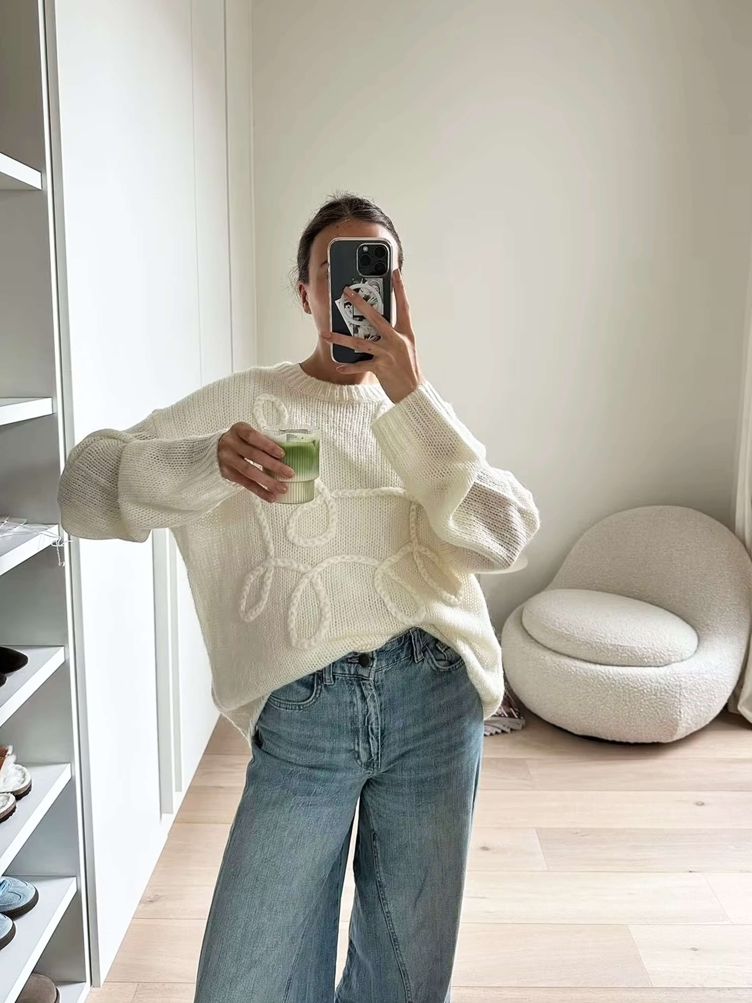 R&B | Oversize-Pullover mit eleganten Stickereien