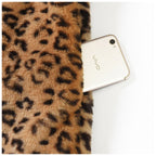 Damen Kuschelige Leopardenfelljacke