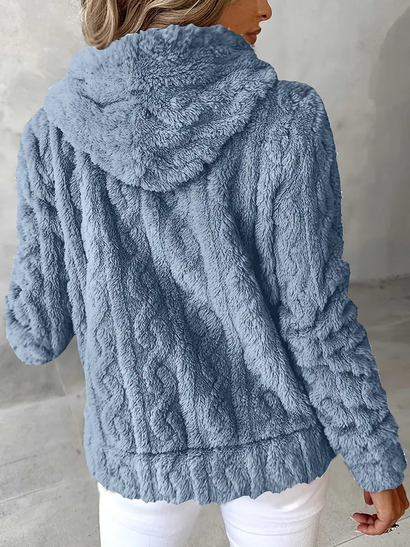R&B | Weiches Kapuzen Sweatshirt mit Reißverschluss