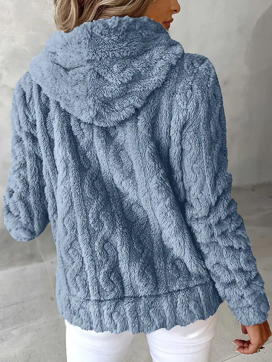 R&B | Weiches Kapuzen Sweatshirt mit Reißverschluss