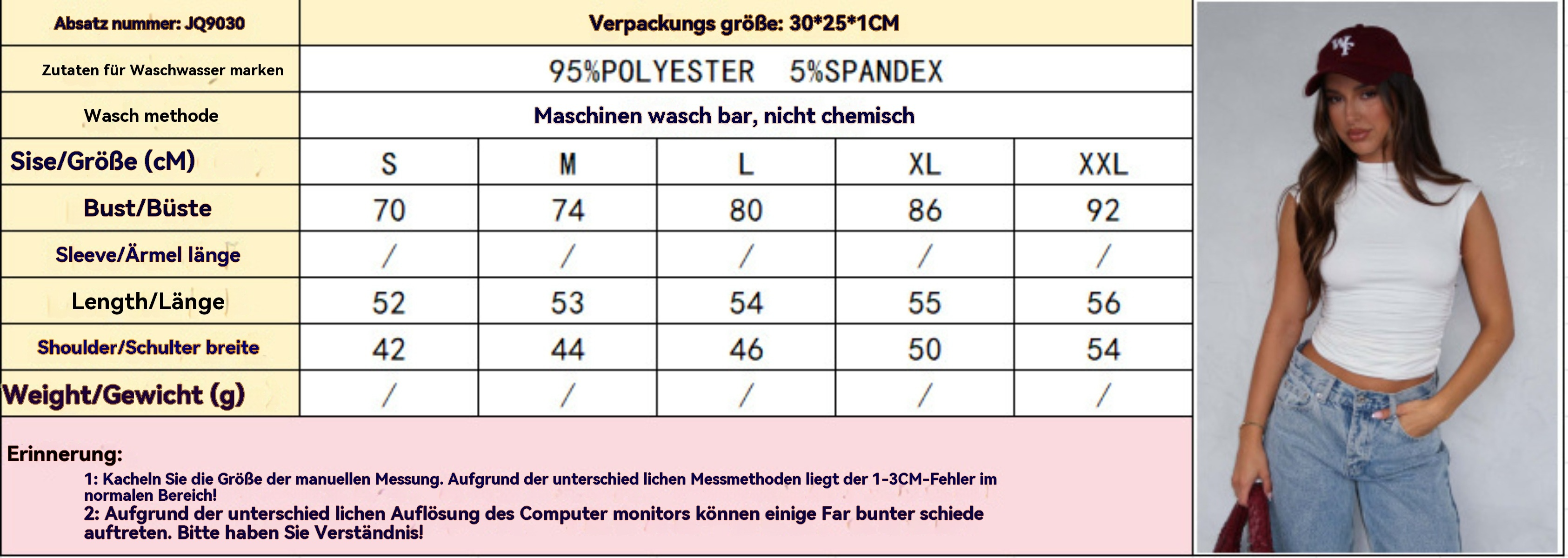 R&B | Semi-Rollkragen einfarbig slim-fit ärmellose Spice Girl Weste