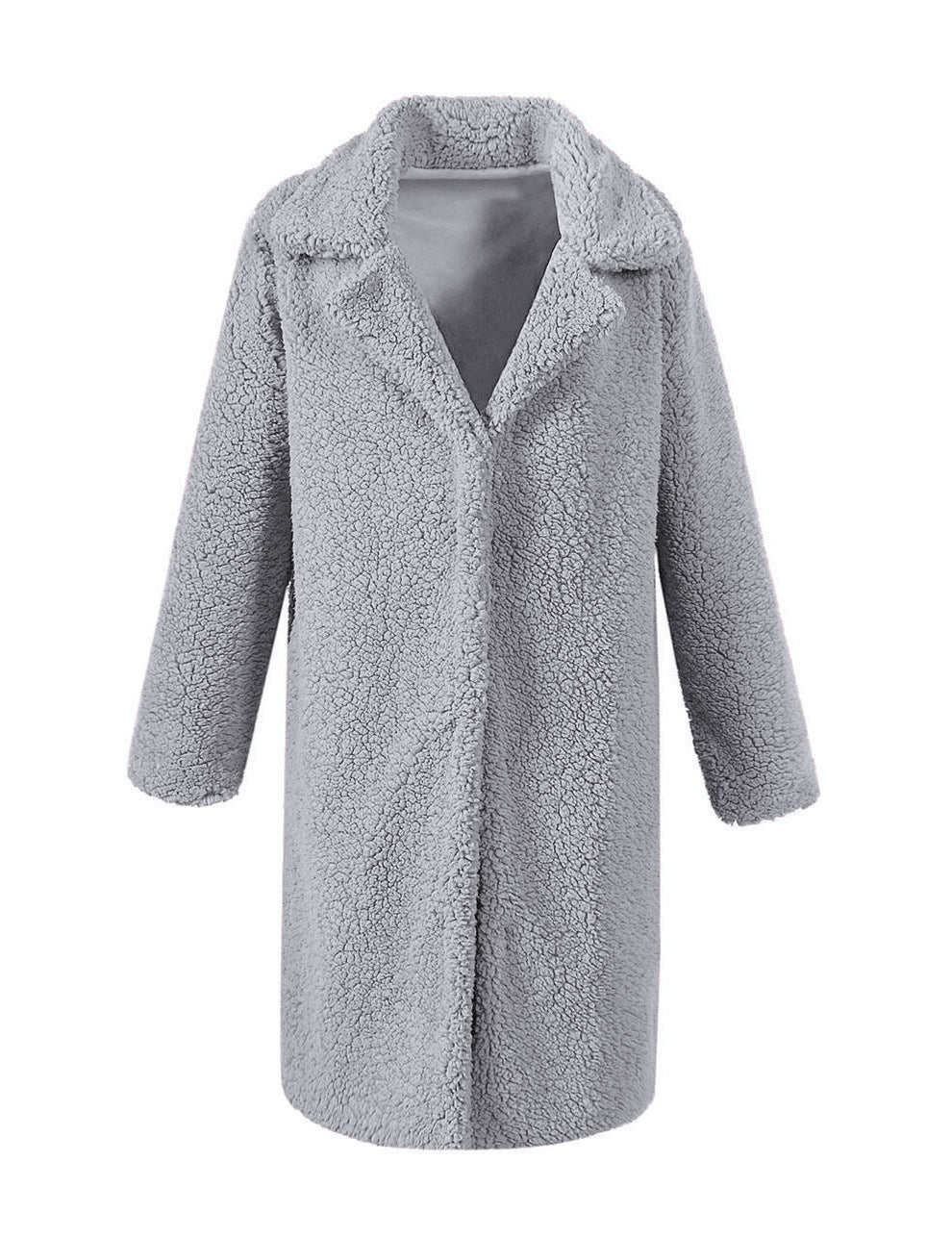 Damen Flauschiger Langmantel mit oversized Schnitt R&B