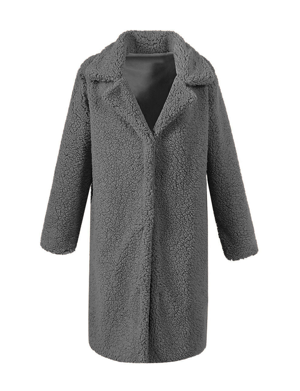 Damen Flauschiger Langmantel mit oversized Schnitt R&B