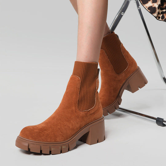 Elegante Wildleder-Winterschuhe für Damen R&B