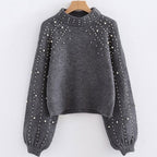 Damen modischer Pullover mit schimmernden Akzenten und lässigem Schnitt R&B
