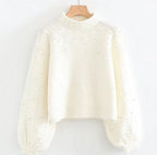 Damen modischer Pullover mit schimmernden Akzenten und lässigem Schnitt R&B