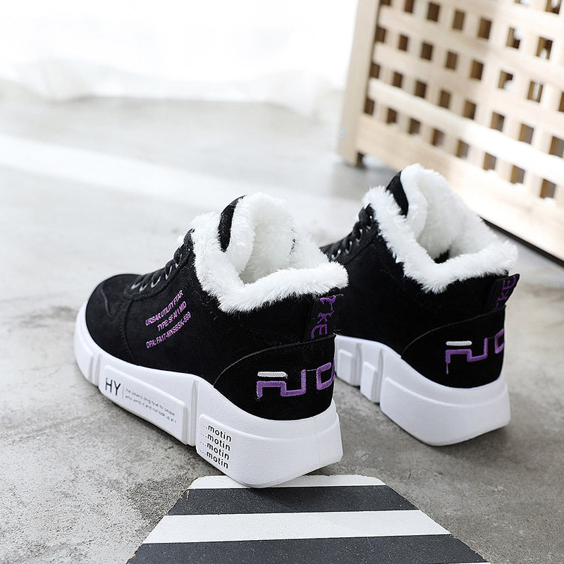 Damen Winterliche High-Top Sneaker mit kuscheligem Innenfutter und rutschfester Sohle R&B