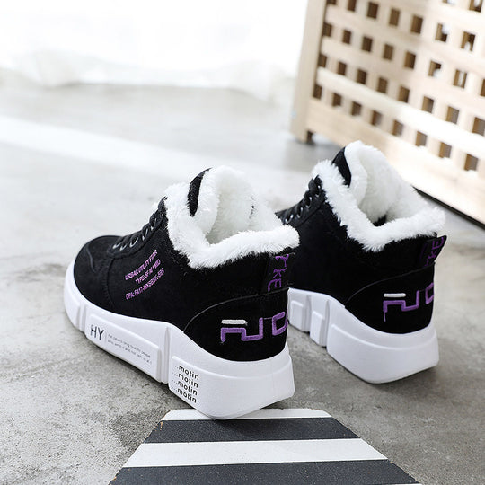 Damen Winterliche High-Top Sneaker mit kuscheligem Innenfutter und rutschfester Sohle R&B