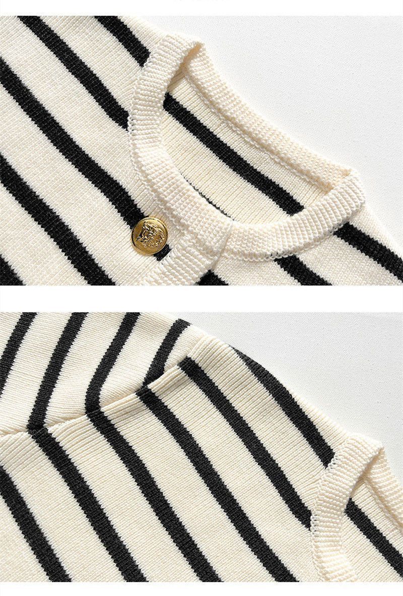 R&B | gestreifter Strickpullover für herbstliche Lagenlooks