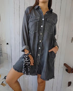 R&B | Bequemes Denim Overhemdjacke