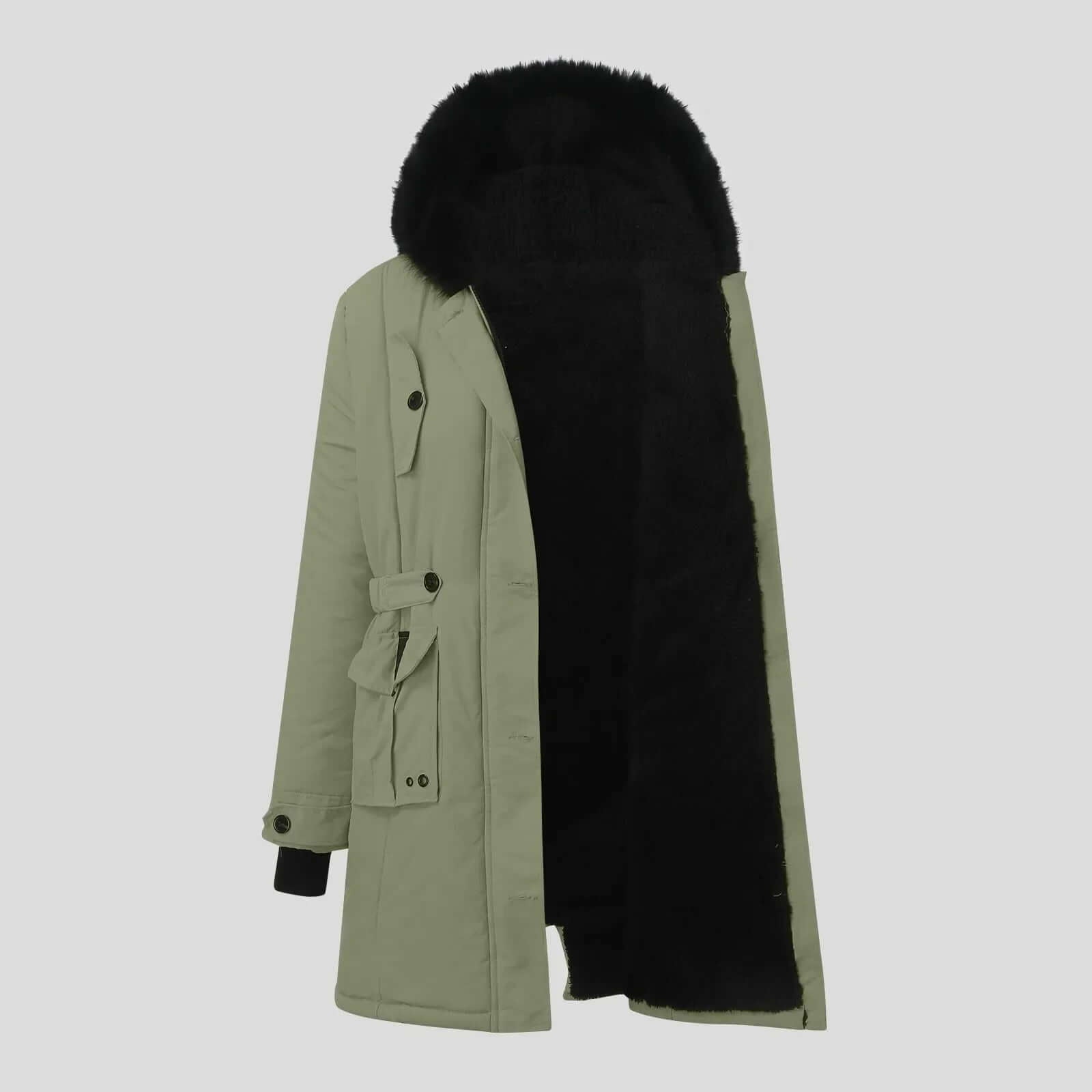 R&B | Damen Winter Parka mit luxuriösem Kunstfellkragen
