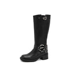 Robuste Schwarze Combat-Stiefel für Damen R&B