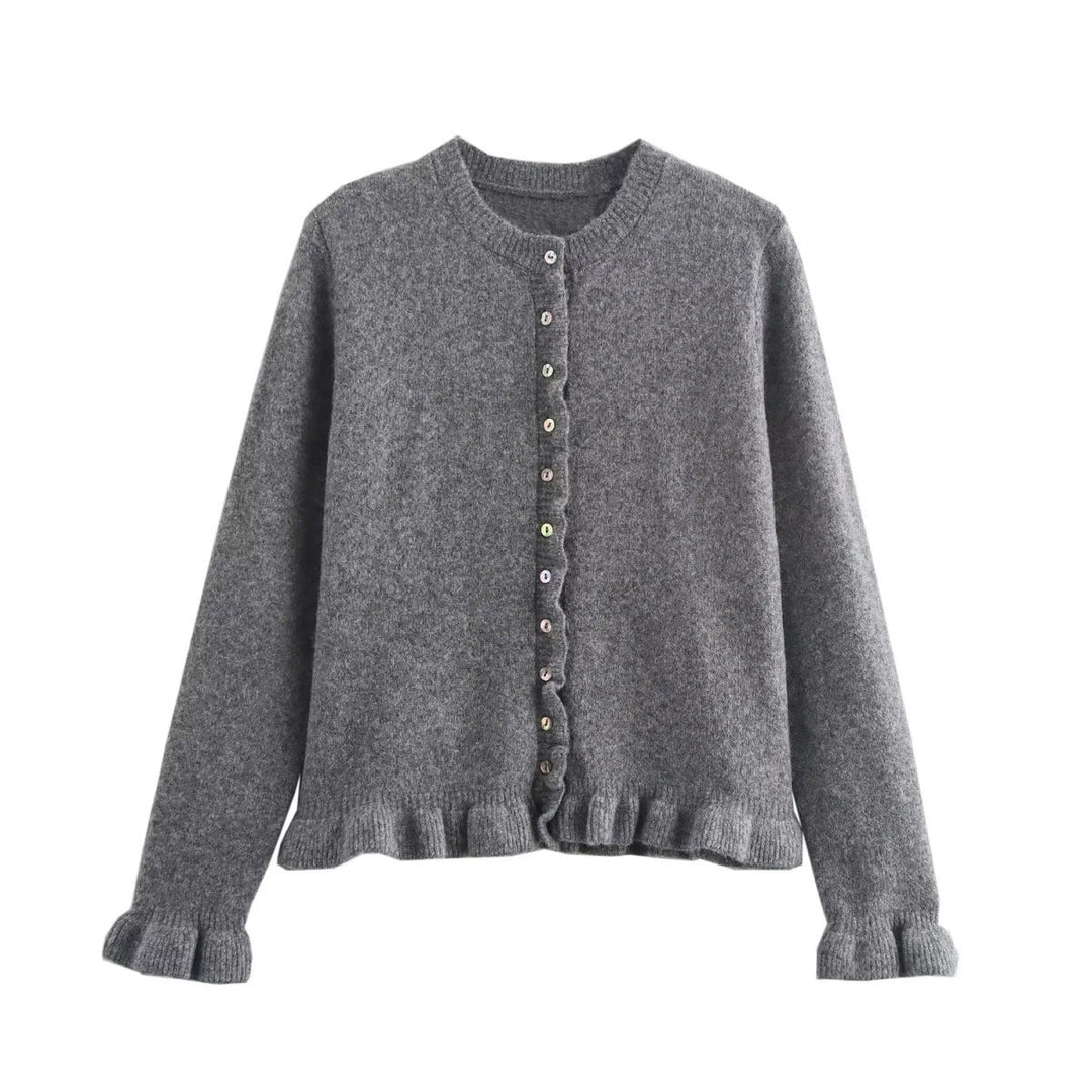 R&B | Damen-Cardigan mit Knöpfen, schickes Lagen-Oberteil