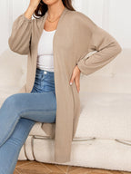 R&B | Gefallen Schulter Offene Front Langarm Cardigan