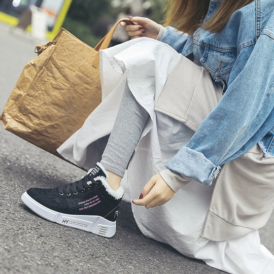 Damen Winterliche High-Top Sneaker mit kuscheligem Innenfutter und rutschfester Sohle R&B