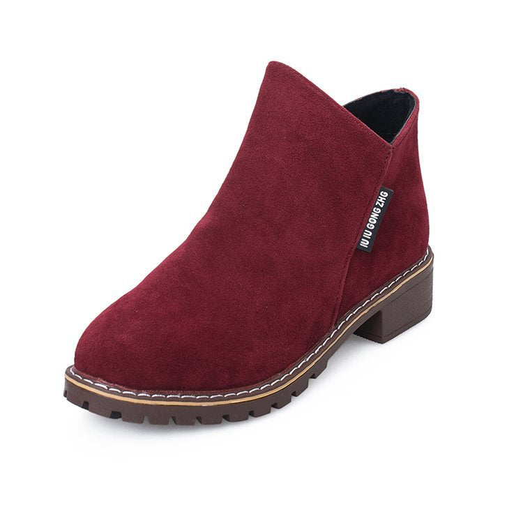 Damen Stiefeletten Wildleder Stil R&B