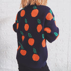 R&B | Strickpullover mit Früchteprint Weich und Einzigartig Gemütliche Passform