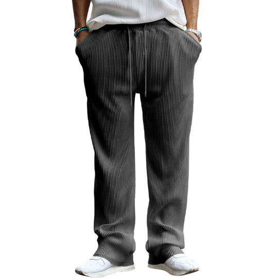 R&B | Dropping Gestreifte Hose mit hoher Taille und weitem Bein