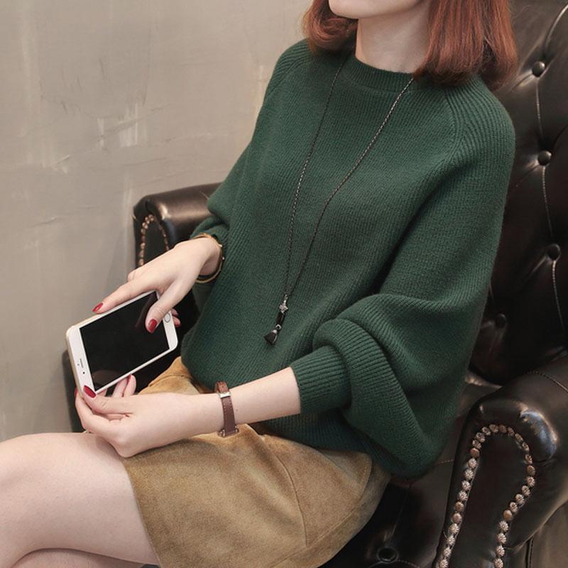 Damen Gemütlicher Strickpullover mit lässigem Schnitt und weiten Ärmeln R&B