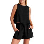 R&B | Zweiteiliges Set aus ärmellosem Oberteil und Shorts