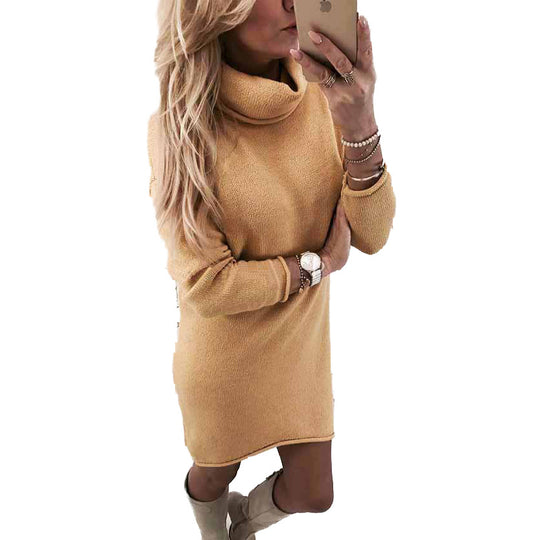 Damen Überwurfpullover mit elegantem Rollkragen und kuscheliger Textur R&B