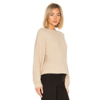Damen gemütlicher Strickpullover mit oversized Schnitt und Rippstruktur R&B