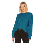 Damen gemütlicher Strickpullover mit oversized Schnitt und Rippstruktur R&B