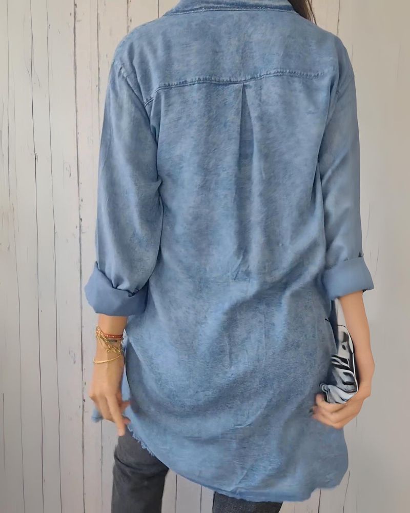 R&B | Bequemes Denim Overhemdjacke