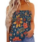 R&B | Damenmode drucken sexy Tube Top aus der Schulter
