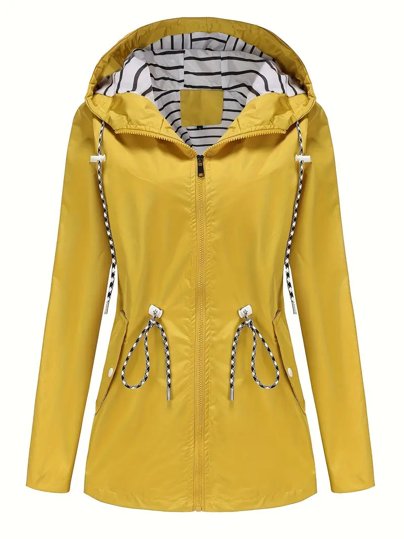R&B | Regenjacke - Wasserdicht mit Kapuze - Verstellbare Passform - Praktische Taschen