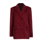 R&B | Warme Damen Wolljacke mit Gürtel und Kurzer Passform