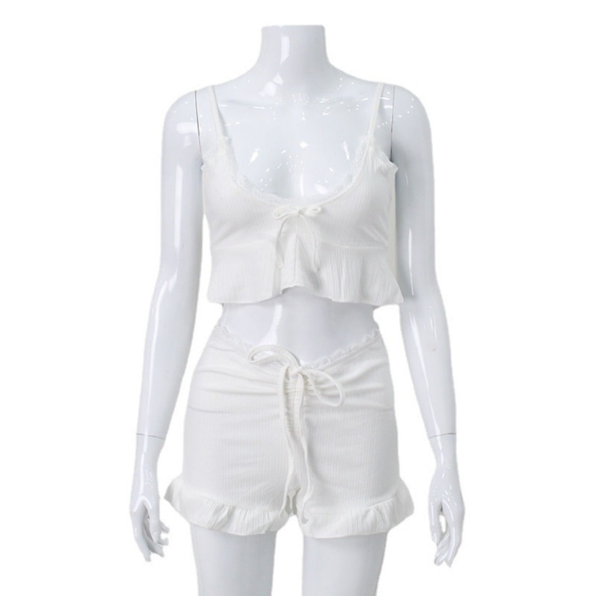 R&B | Hosenträger Nabel Shorts Sommer zweiteiliges Set