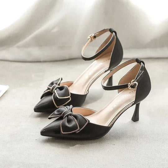 R&B | Pumps für Damen mit Schleife und Spitzenabsatz