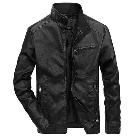 R&B | Lederjacke für Herren Frühlingsjacke mit Reißverschluss