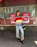 R&B | Bunter Gestreifter Strickpullover für Lässig Schicke Looks