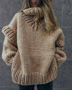 R&B | Strick Oversize Rollkragenpullover für Damen