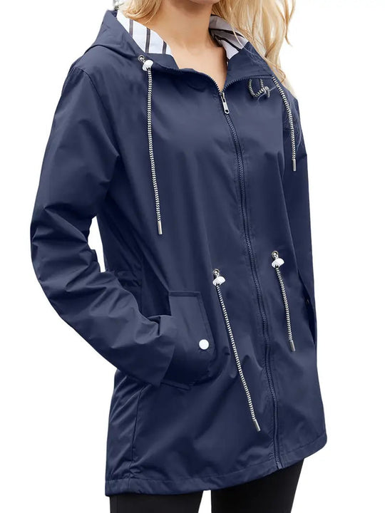 R&B | Lässiger Wasserdichter Hoodie mit Langen Ärmeln, Knie-Lang für Frauen Perfekt für Herbst und Winter