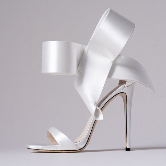 R&B | Sommer Übergröße Schleife Knöchelriemen High Heels Sandalen für Frauen